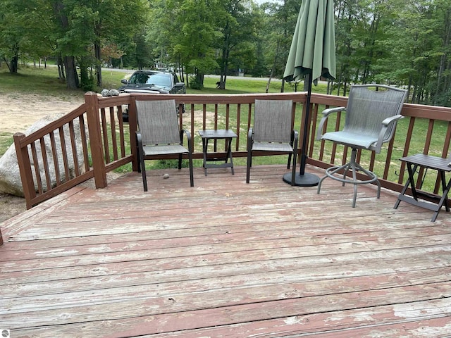 view of wooden deck