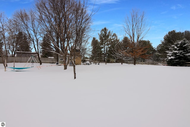 view of snowy yard