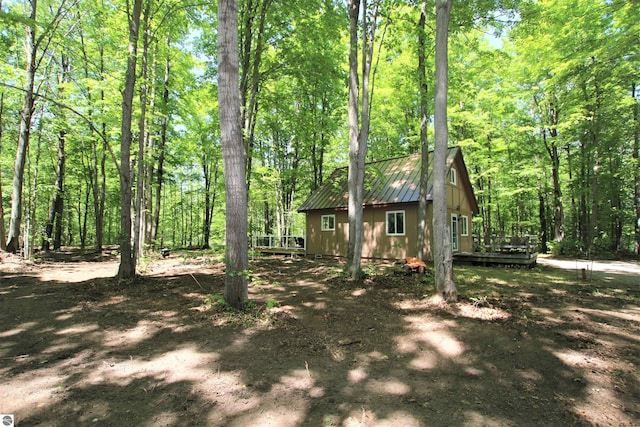 exterior space with a wooden deck