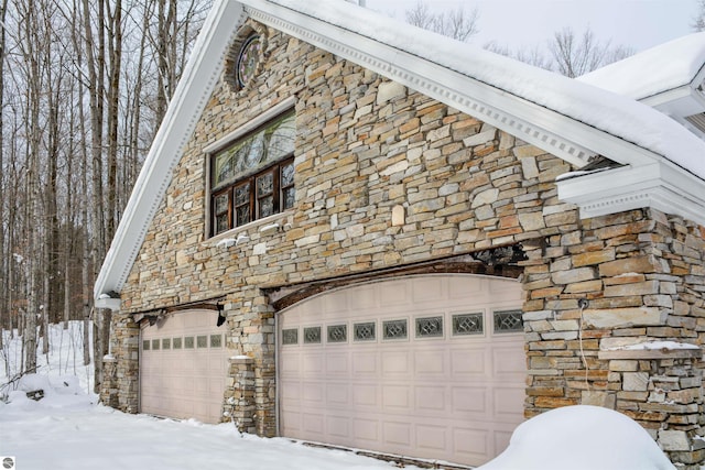 view of snowy exterior