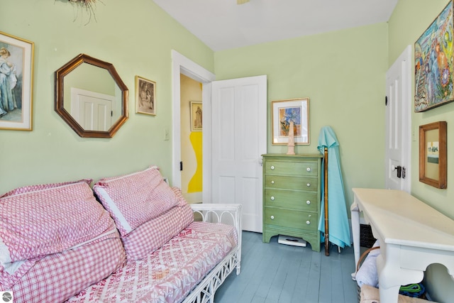 bedroom featuring hardwood / wood-style flooring