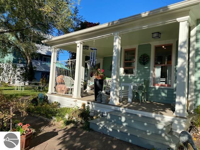 exterior space featuring covered porch