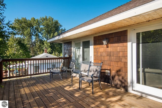 view of wooden terrace