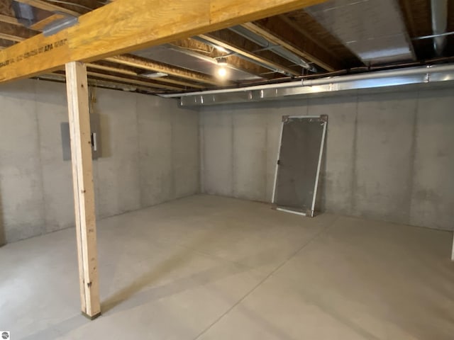 view of basement