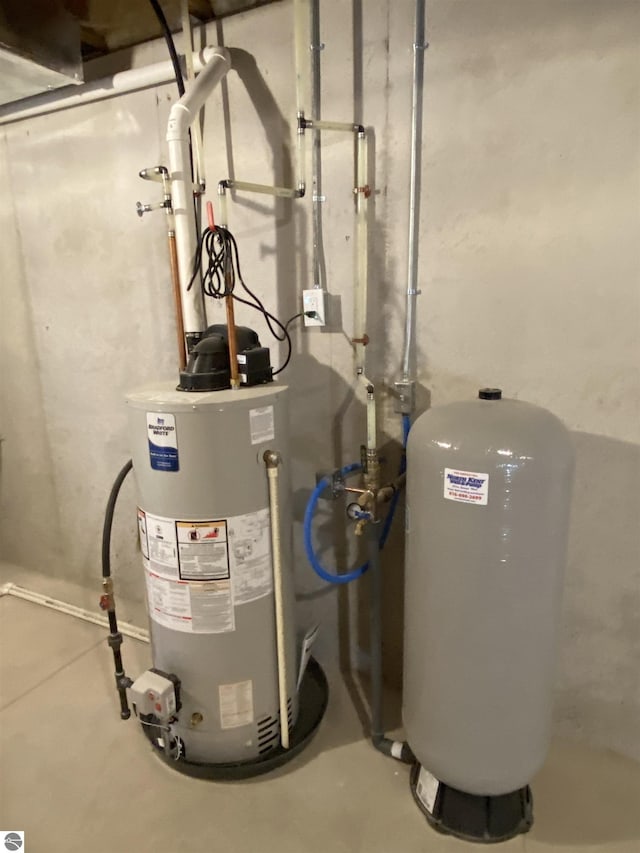 utilities featuring gas water heater