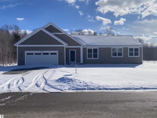 ranch-style home with a garage