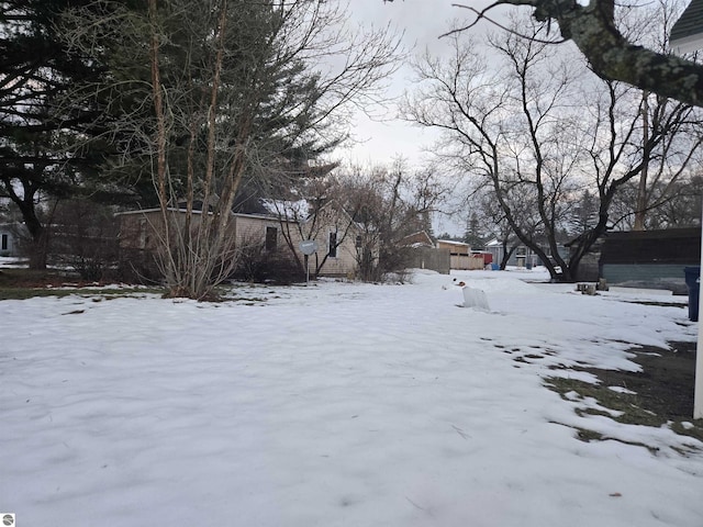 view of snowy yard