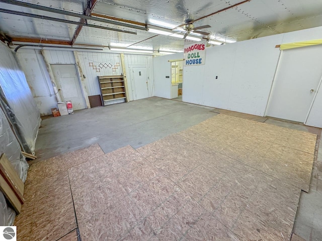 211 W Railway St, Coleman, MI 48618 - garage featuring ceiling fan
