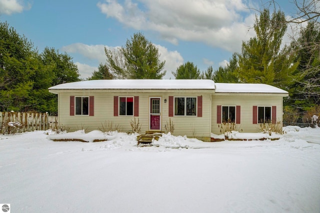 view of ranch-style house