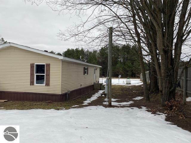 view of snowy exterior