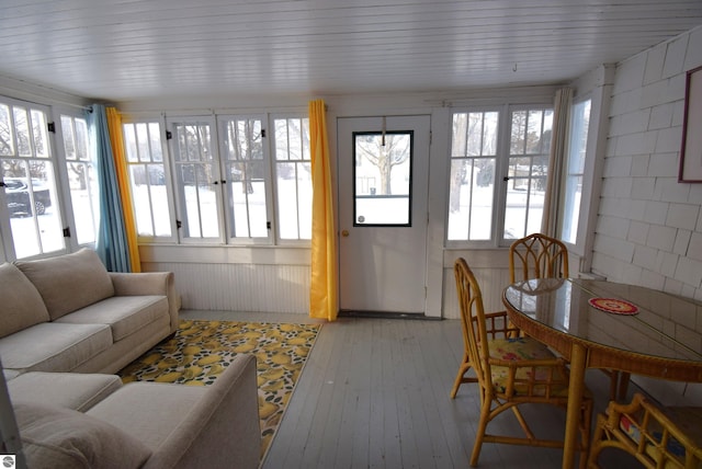 sunroom with a wealth of natural light