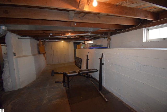 view of basement