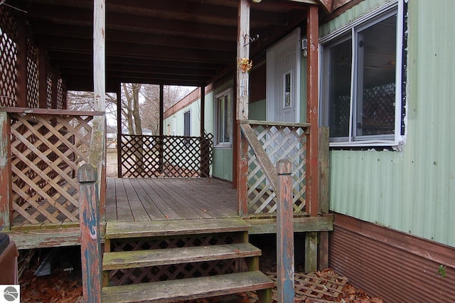 view of wooden terrace