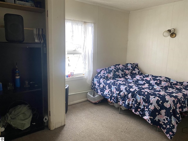 421 N Michigan Ave, Manton, MI 49663 - carpeted bedroom featuring multiple windows and a textured ceiling