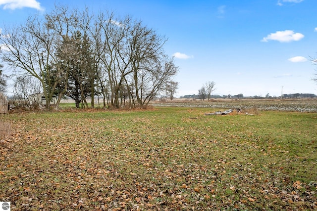 view of yard featuring a rural view