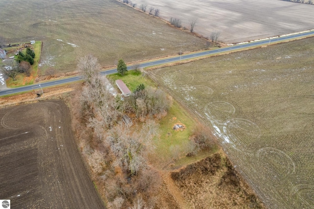 drone / aerial view featuring a rural view