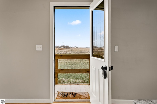 doorway to outside with a healthy amount of sunlight