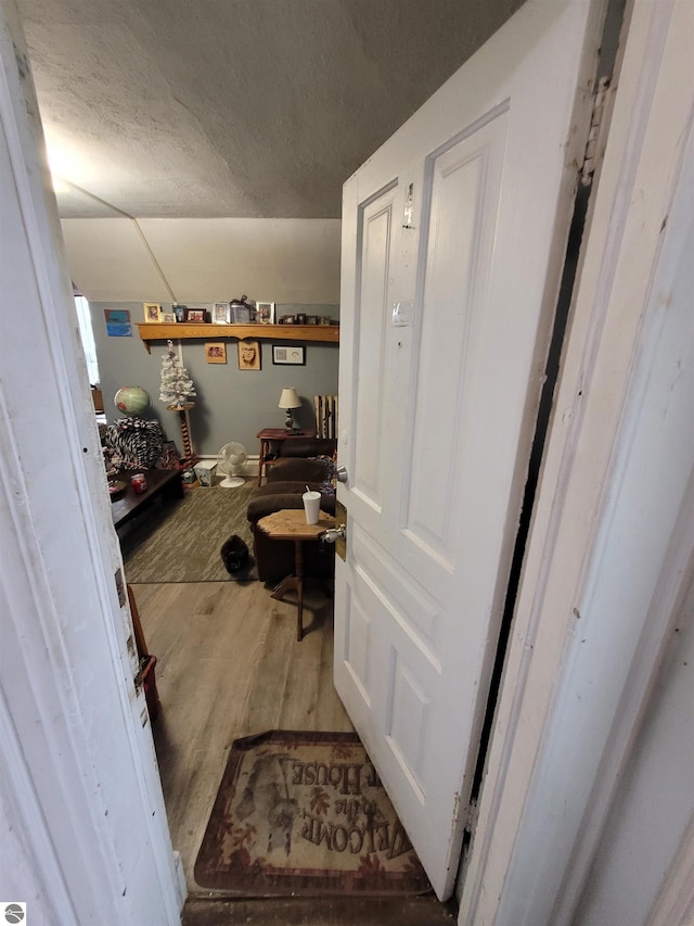 interior space featuring wood-type flooring