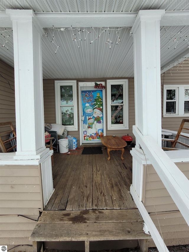 view of wooden deck