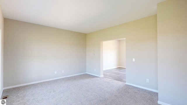 view of carpeted empty room