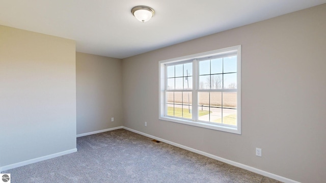 view of carpeted spare room