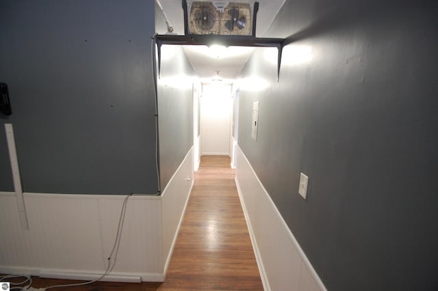 hall featuring wood-type flooring