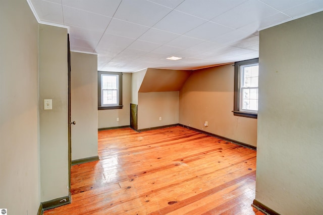 bonus room featuring light hardwood / wood-style flooring