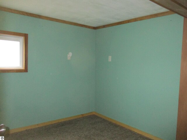 view of carpeted spare room