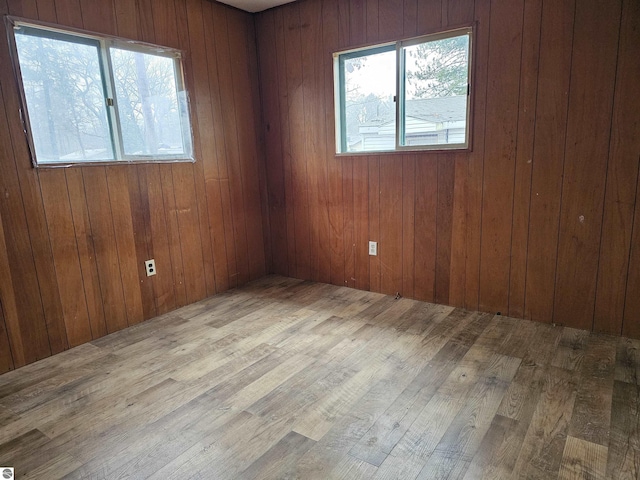 spare room with light hardwood / wood-style floors