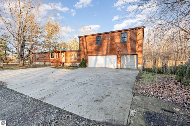 front of property featuring a garage