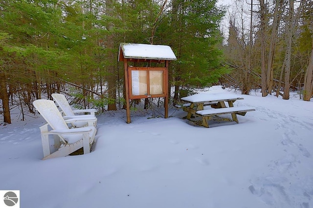 view of snowy yard