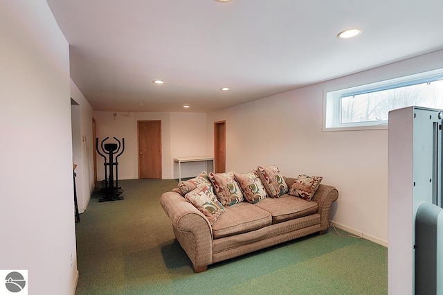 view of carpeted living room