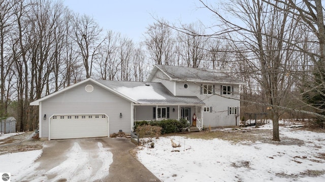 view of property with a garage