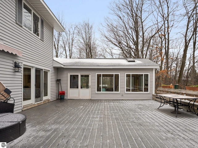 view of wooden deck