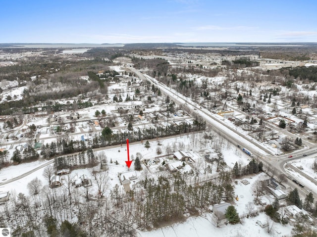 view of snowy aerial view