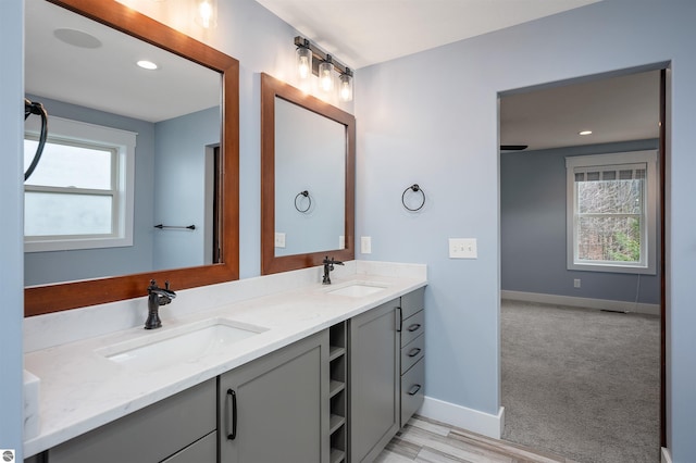 bathroom with vanity