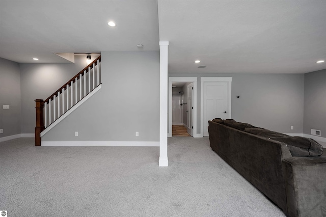 view of carpeted living room