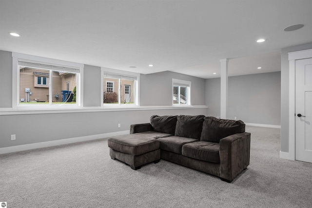 view of carpeted living room