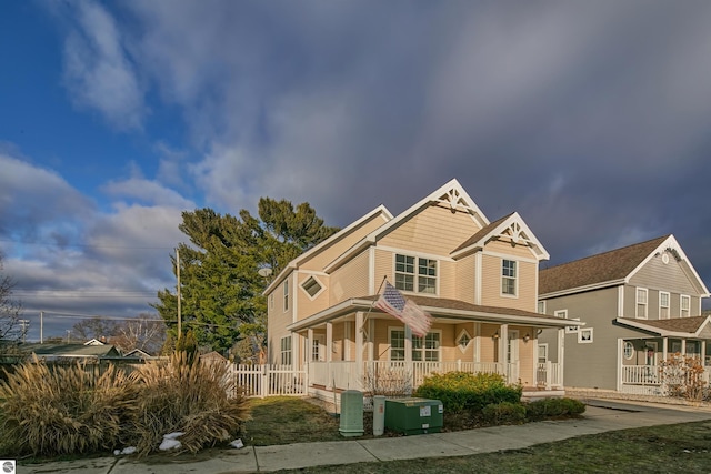 view of front of home with a porch