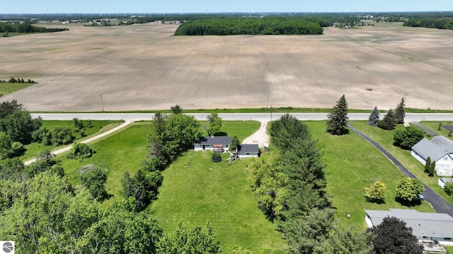 drone / aerial view featuring a rural view