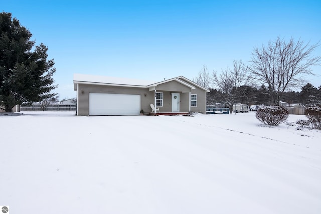 ranch-style home with a garage