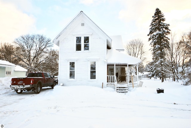 view of front of home with a porch