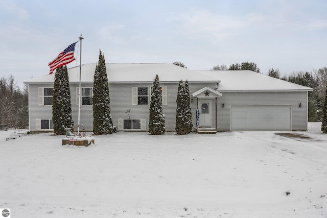 view of front of home featuring a garage