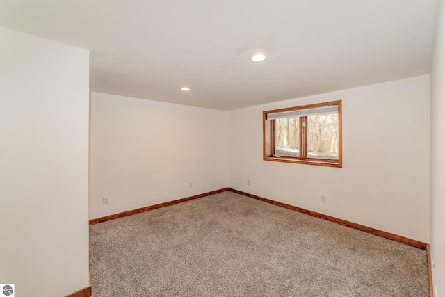 view of carpeted empty room