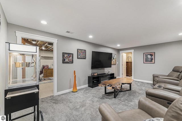 view of carpeted living room