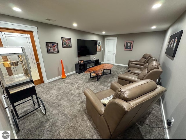 view of carpeted living room