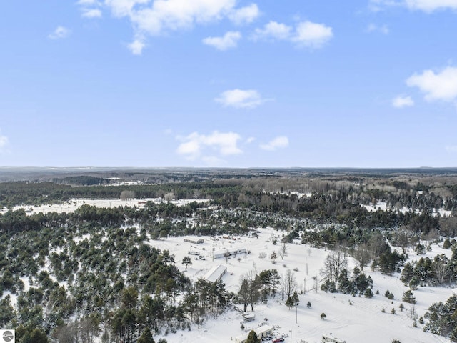 view of snowy aerial view