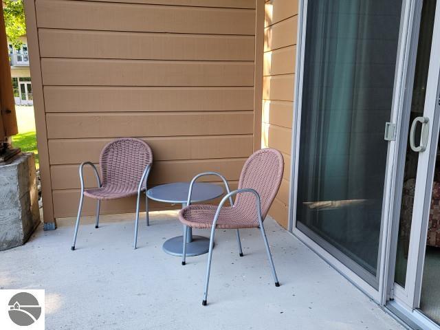 balcony with a patio