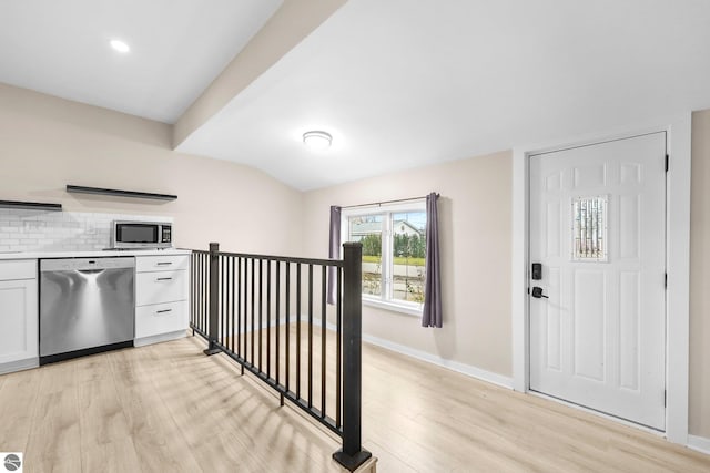 entryway featuring light hardwood / wood-style flooring