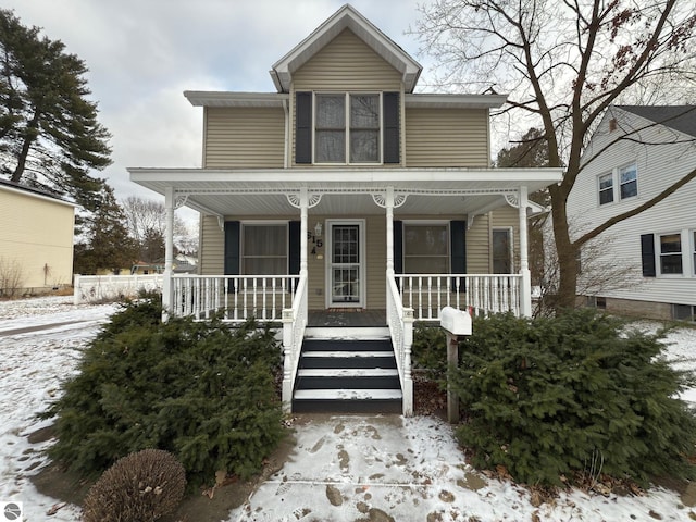 view of front of house featuring a porch